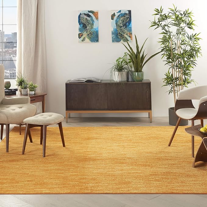 Nourison Home Nourison Essentials Sunburst 7' x Square Area Rug - Easy Clean, Non Shedding, Bed Room, Living Room, Dining Room, Kitchen (7' x Square)