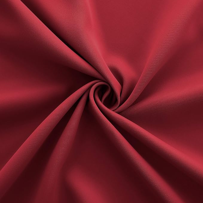 KOUFALL Red Curtains for Living Room, Blackout Grommet Thermal Curtains for Summer Heat Window Curtain Drapes 84 Inches Long 2 Panels, Cortinas Blackout para Sala