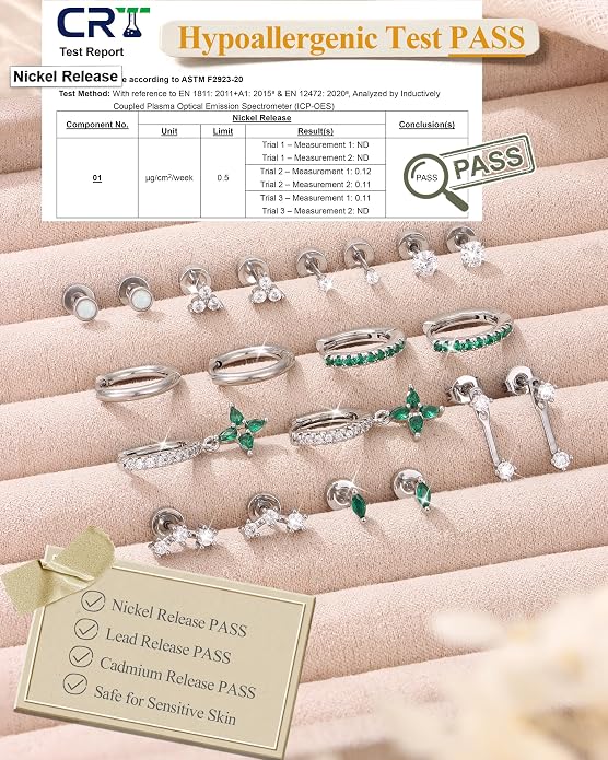MILACOLATO Hypoallergenic Flat Back Earrings 14K Gold Plated Cartilage Earring Sets for Multiple Piercing 20G Surgical Stainless Steel Earrings for Women Trendy Earring Stacks Small Hoop Flatback Stud Earrings