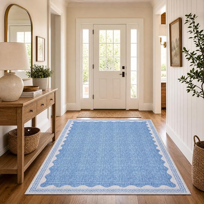 GarveeHome Scalloped Rug