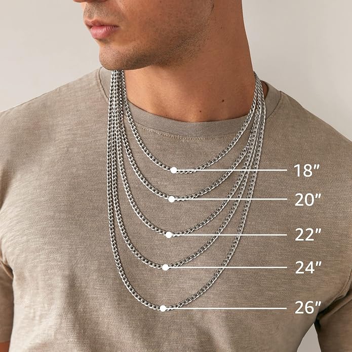 PAVOI 22K Gold Plated Chain Necklace For Women | Italian Solid 925 Sterling Silver Necklace for Men | Cuban Link, Rope, Snake & Rope Diamond-Cut Herringbone | Trendy Unisex Jewelry