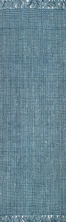 nuLOOM Daniela Blue Solid Flatweave Runner Rug, 2' x 8'