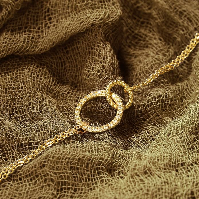 LOYATA Gold Bracelet Gold 14K Gold Filled Dainty Chain Simple Jewelry Gift for Women