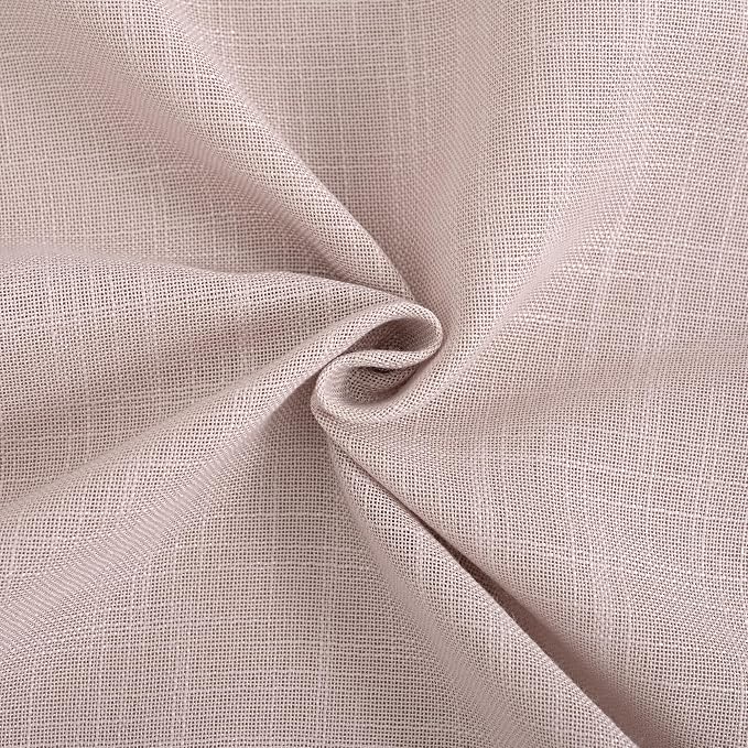 Blush Pink Curtains for Living Room Back Tab Modern Farmhouse Semi Sheer Curtains 108 inches Long 2 Panels Set Muted Neutral Window Curtain for Dining Room Bedroom 52x108