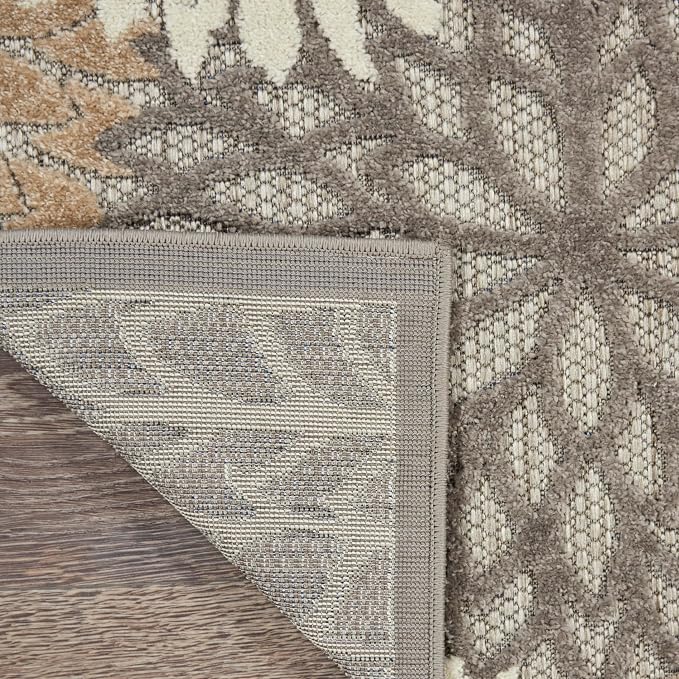 Nourison Home Aloha Natural 9'6" x 13' Area Rug - Easy Clean, Non Shedding, Bed Room, Living Room, Dining Room, Kitchen (10' x 13')
