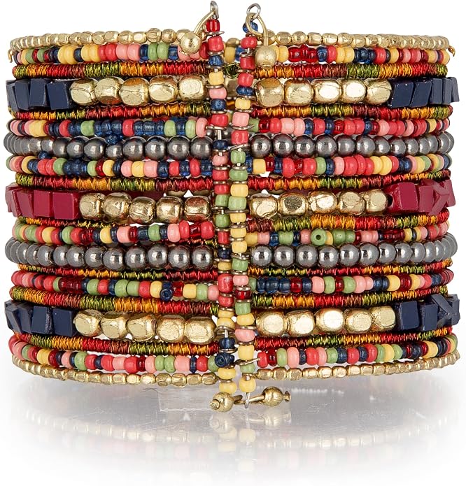 SPUNKYsoul Cuff Bracelets for Women Collection - Adjustable, Stylish Boho Inspired Beaded Bracelets, Trendy Stackable Beads, Ideal for Everyday Wear & Special Occasions