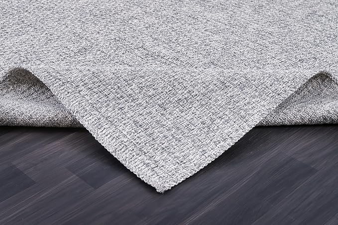 Luul Home Easy Jute Rugs 2x7 Gray Color Living Room Indoor Outdoor Runner Rug for Farmhouse Patio and Kitchen Rug High Traffic Washable Easy to Clean Solid Boho Woven Design Outside Carpet (2 x 7)