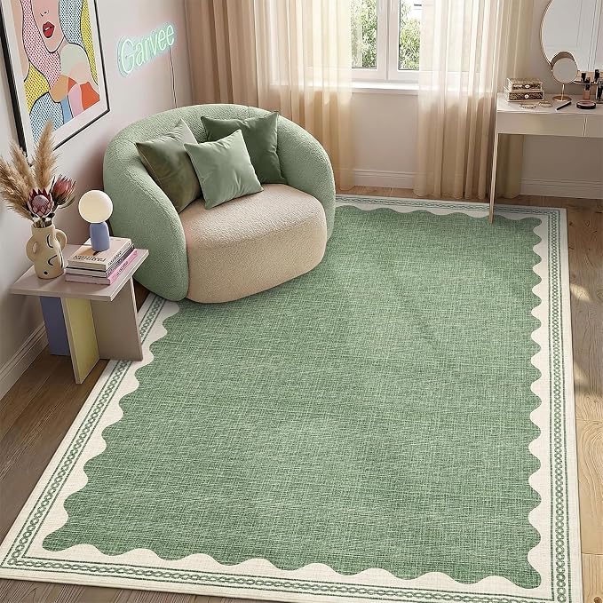 GarveeHome Scalloped Rug