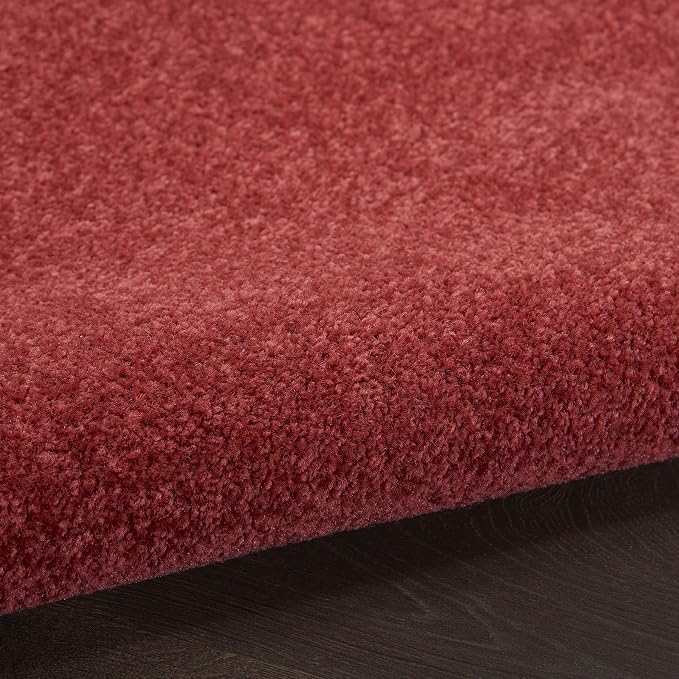 Nourison Home Nourison Essentials Brick Red 5' x Square Area Rug - Easy Clean, Non Shedding, Bed Room, Living Room, Dining Room, Kitchen (5' x Square)