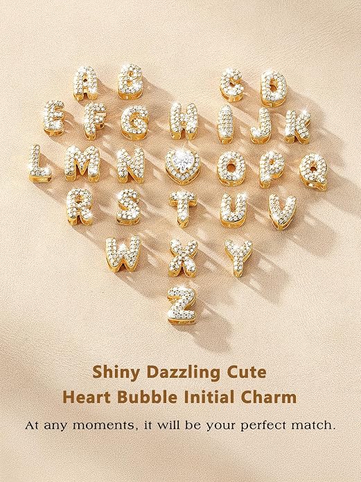 Bestyle Initial Anklet Bracelets for Women Waterproof Non Tarnish 14K Gold/White Gold Plated CZ Anklets for Women Dainty Layered Letter Heart Ankle Bracelets Adjustable Foot Chain Anklet