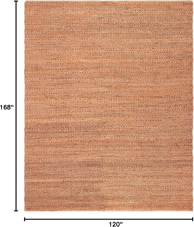SAFAVIEH Natural Fiber Collection Area Rug - 10' x 14', Gold, Handmade Jute, Braided Woven Design, Ideal for Living Room, Bedroom (NF212E)