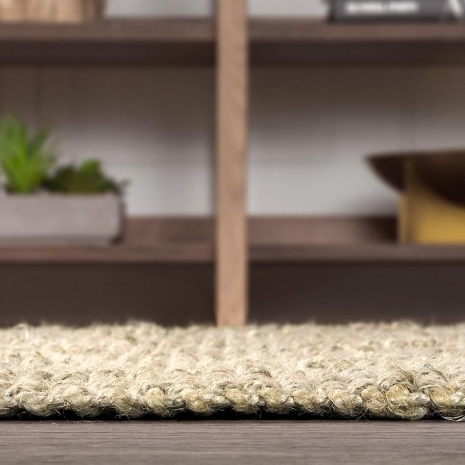 JONATHAN Y Hiro Hand Woven Chunky Jute Ivory Runner Rug, 2x8, Bohemian, Transitional, Easy-Cleaning for Living Room, Bedroom, Kitchen, Pet Friendly, Non-Shedding (NFR103A-28)