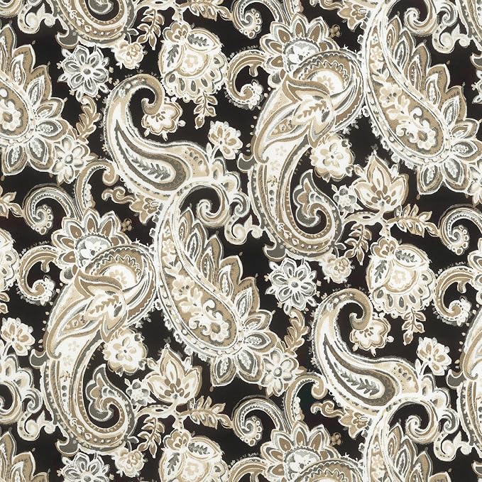 LVTXIII Outdoor/Indoor Lumbar Pillows, Decorative Patio Lumbar Cushions, Fluffy Fade Resistant Throw Pillow Cushions for Home Patio Coach Sofa, 12×20 Inch, Pack of 2, Paisley Black