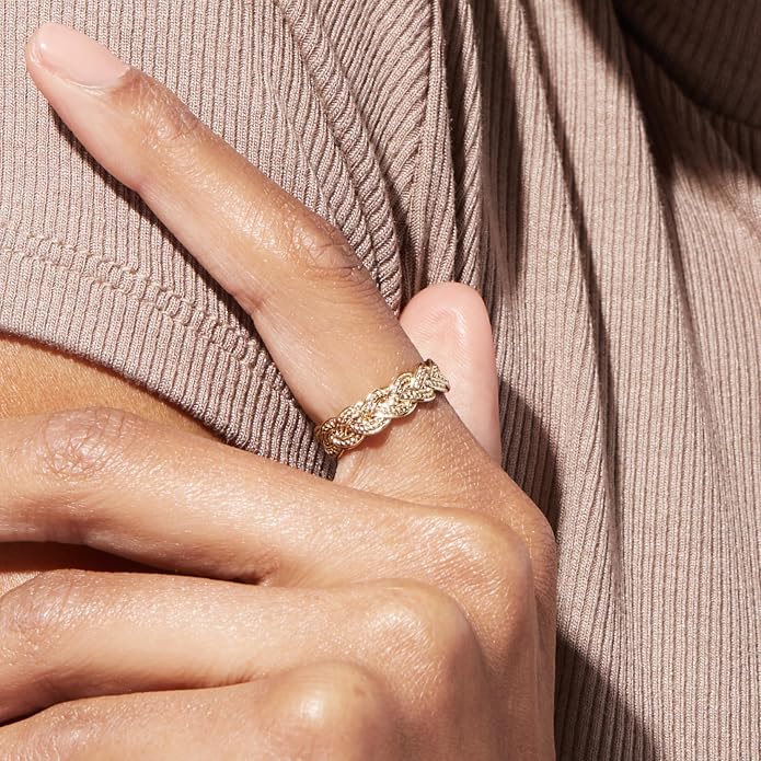 Ana Luisa Gold Rings for Women - 14K Gold Plated Rings for Women Non Tarnish - Trendy Stacking Ring for Daily Wear - Twisted, Heart, Eternity Ring Styles - Hypoallergenic & Water-Resistant Jewelry