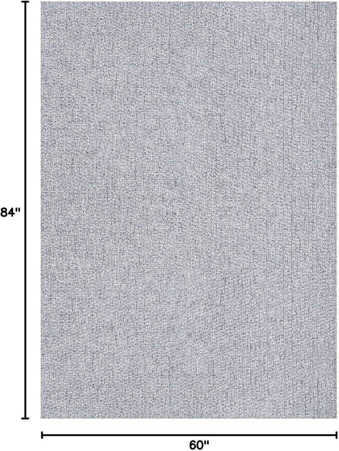 Luul Home Easy Jute Rugs 5x7 Gray Color Living Room Indoor Outdoor Area Rug for Farmhouse Patio and Kitchen Rug High Traffic Washable Easy to Clean Solid Boho Woven Design Outside Carpet (5 x 7)