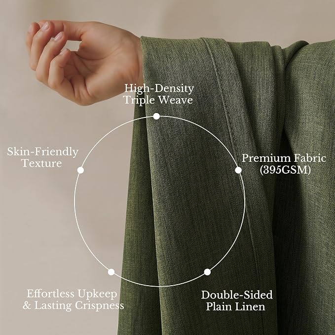 NICETOWN Linen Pinch Pleated Curtains - 90 inch Long with Hooks, Vintage Olive Dark Green 395GSM Room Darkening Wrinkle Resistant Drapes for Bedroom, Modern Home Decor (40" Wide, 2 Panels)