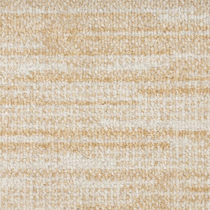 Nourison Home Nourison Essentials Ivory Gold 4' x Round Area Rug - Easy Clean, Non Shedding, Bed Room, Living Room, Dining Room, Kitchen (4' x Round)