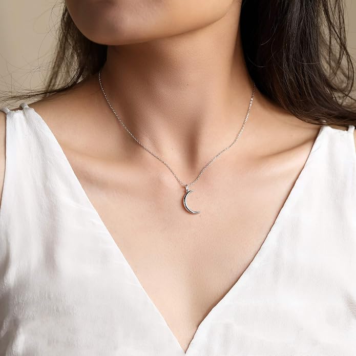 S.Leaf Gold Dainty Pendant Necklaces for Women Sterling Silver Gold Plated Layered Horizontal Vertical Bar Star Starburst Moon Cubic Zirconia Lariat Necklace for Women Trendy Gifts