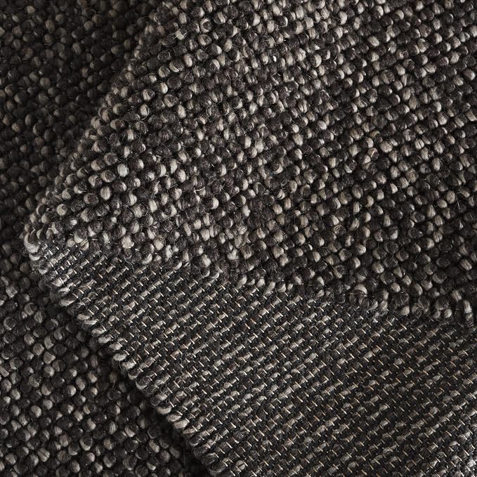 SAFAVIEH Natura Area Rug 6x8, Wool Knotted Black & Grey NAT425Z