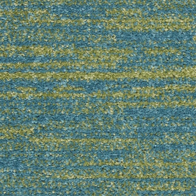 Nourison Home Nourison Essentials Blue Green 4' x 6' Area Rug - Easy Clean, Non Shedding, Bed Room, Living Room, Dining Room, Kitchen (4' x 6')