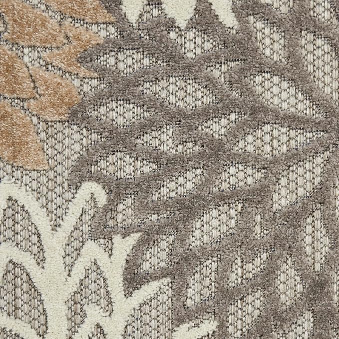 Nourison Home Aloha Natural 9'6" x 13' Area Rug - Easy Clean, Non Shedding, Bed Room, Living Room, Dining Room, Kitchen (10' x 13')