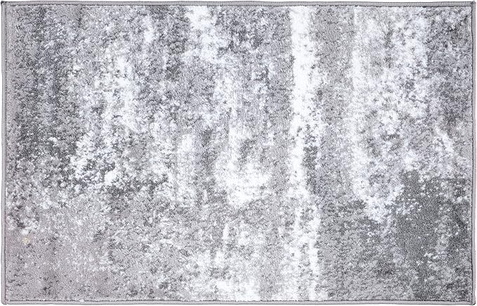 Rugshop Watercolor Distressed Modern Bohemian Area Rug Gray 2' x 3'