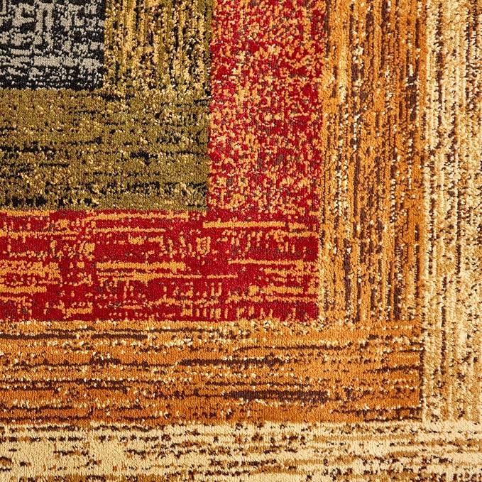Home Dynamix Royalty Vega Contemporary Geometric Area Rug, Black/Brown, 43"x62"
