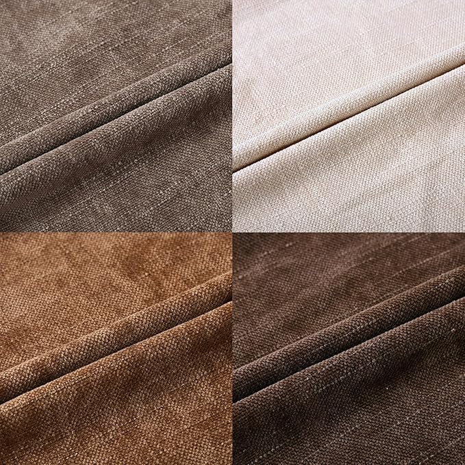 Set of 4 Soft Textured Decorative Throw Pillow Covers 22x22 Inch Cozy Farmhouse Cushion Cover Square Accent Pillow Cases for Bed Couch Sofa Living Room, Beige Taupe Brown
