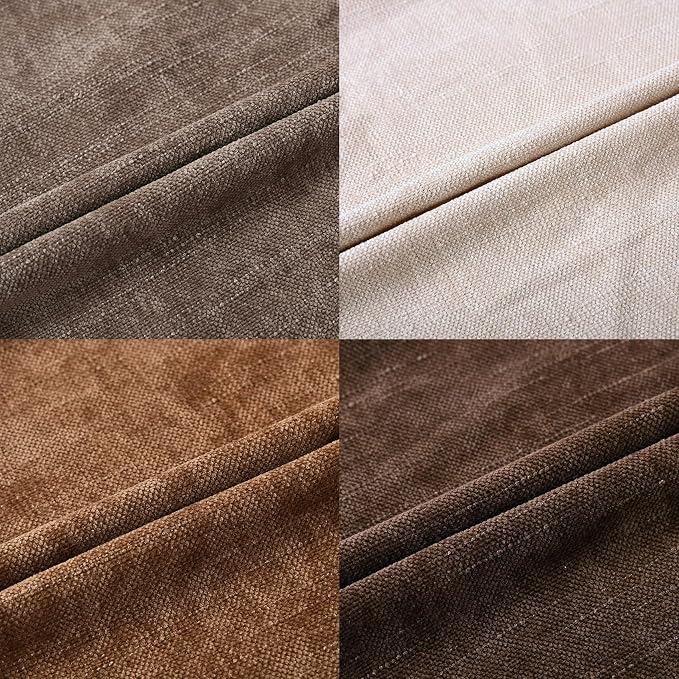 Set of 4 Soft Textured Decorative Throw Pillow Covers 24x24 Inch Cozy Farmhouse Cushion Cover Square Accent Pillow Cases for Bed Couch Sofa Living Room, Beige Taupe Brown