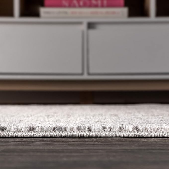 JONATHAN Y Boho Vintage Diamond Cream/Gray Square Area Rug 7X7 ft, Moroccan Hype for Living Room, Bedroom, Kitchen, Office, Easy-Cleaning, High Traffic, Pet-Friendly, Non-Shedding (MOH101B-7SQ)
