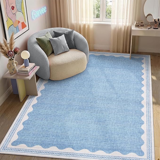 GarveeHome Scalloped Rug