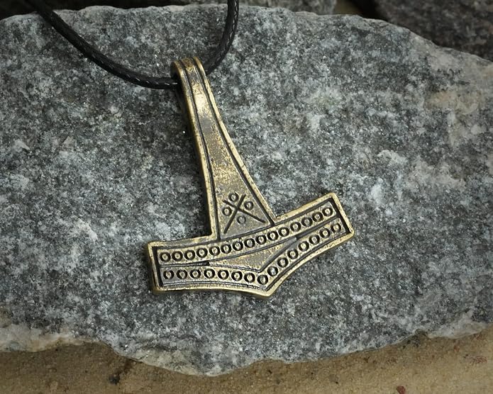 Baldur Jewelry - Thors Hammer Necklace Pendant Mjölnir - Viking Norse Thor Hammer Pendant Viking Jewelry - Thor Necklace - Thor Gifts for Men - Viking Necklace for Men