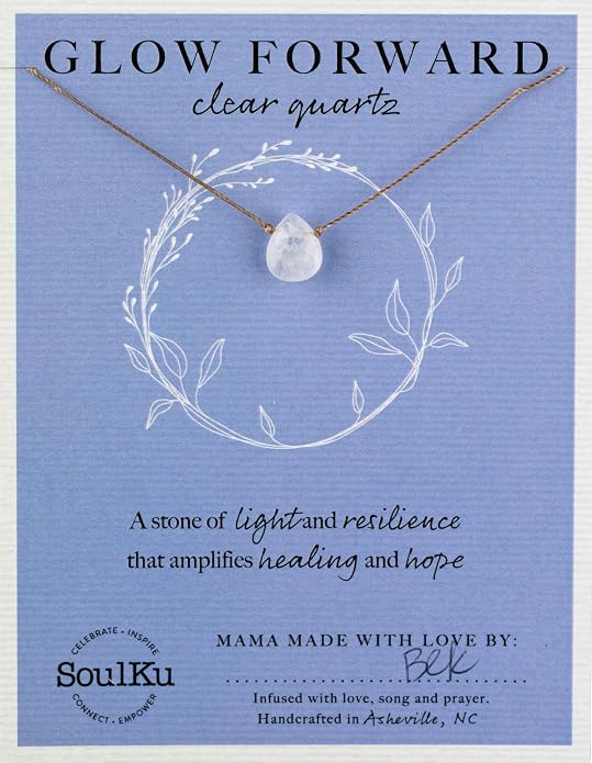 SOULKU Handcrafted Necklace, Empowerment Jewelry With Healing Crystal, Inspirational Jewelry For Women, Mom & Sister Gifts, 2" Extender With Lobster Clasp, 16" Nylon Cord