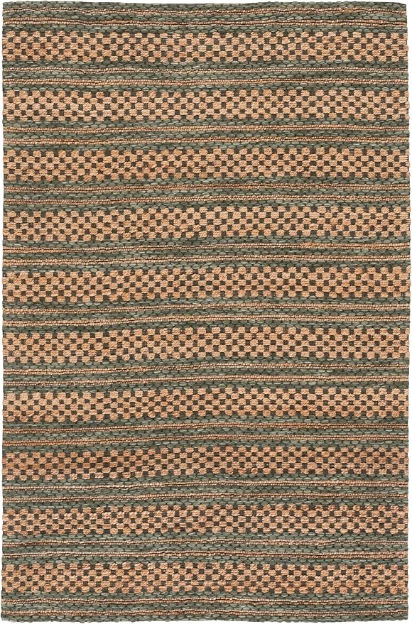 Martha Stewart X SAFAVIEH Collection Area Rug - 4' x 6', Natural & Green, Handmade Wool & Jute, Ideal for Living Room, Bedroom, Dining Space (MSR9528Y)