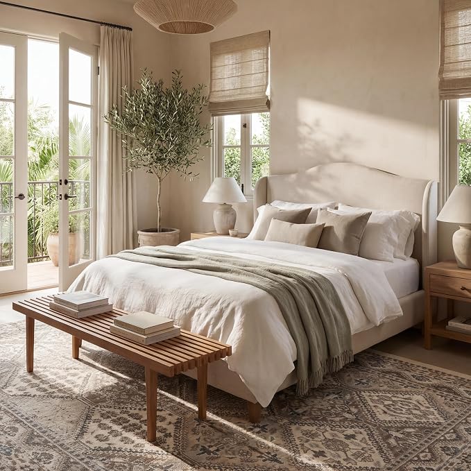 nuLOOM 9x12 Becca Traditional Tiled Area Rug, Beige, Faded Transitional Design, Stain Resistant, For Bedroom, Dining Room, Living Room, Hallway, Office, Kitchen, Entryway