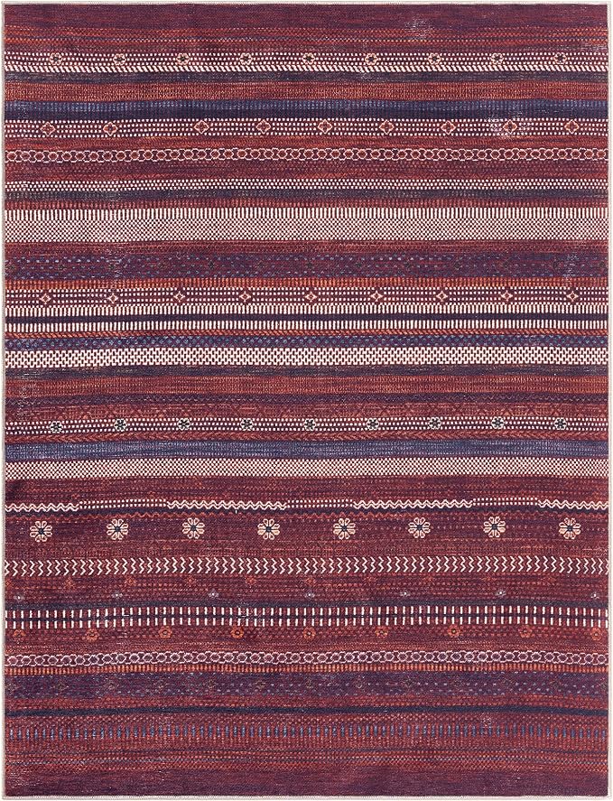 Keen Home Design 3x5 Rug - Machine Washable Entry Rug with Non-Slip Backing, Ideal for Enteryway, Kitchen, Bathroom, Laundry Room - Vintage, Easy Clean, Durable, Low Pile Rug - (3' x 5')