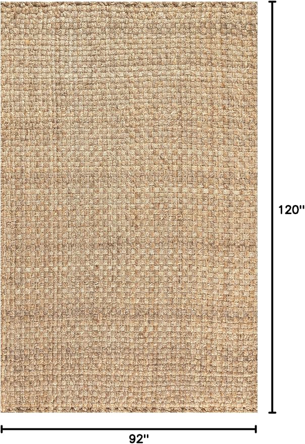 JONATHAN Y Estera Hand Woven Boucle Chunky Jute Natural Indoor Area Rug, 8x10, Bohemian, Transitional, Easy-Cleaning for Living Room, Bedroom, Kitchen, Pet Friendly, Non-Shedding (NFR102A-8)