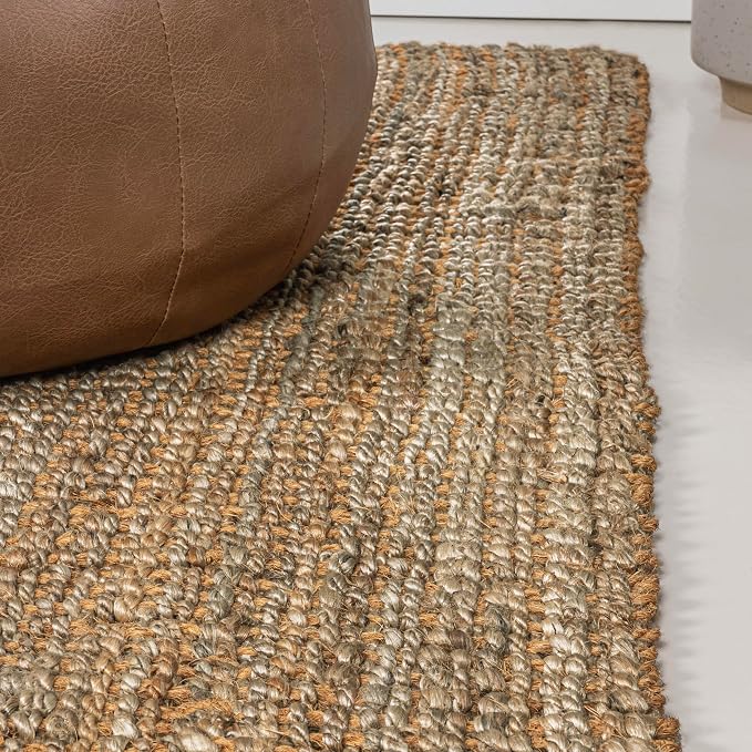 JONATHAN Y Biot Handwoven Jute Solid Natural Runner Rug, 2x8, Traditional, Rustic, Farmhouse, Coastal, Easy-Cleaning for Living Room, Bedroom, Kitchen, Non-Shedding (NRF104A-28)