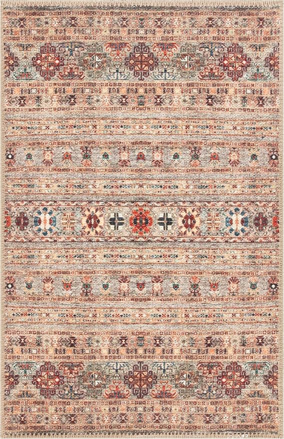 Keen Home Design 2x3 Rug - Machine Washable Entry Rug with Non-Slip Backing, Ideal for Enteryway, Kitchen, Bathroom, Laundry Room - Vintage, Easy Clean, Durable, Low Pile Rug - (2' x 3')