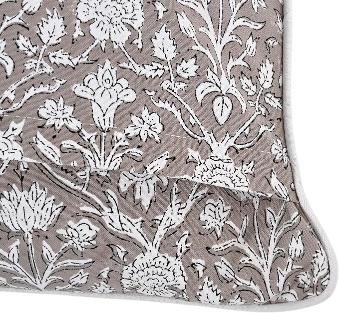 Ridhi Block Print Taupe Pillow Cover 20" x 20" (Pack of 2) Decorative Couch Pillows for Living Room, Farmhouse Chic Boho Cute Outdoor Pillows Covers Gifts for Spring, Mother's Day