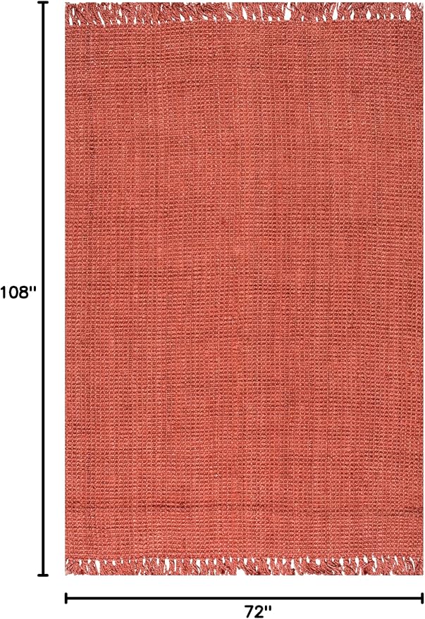 nuLOOM Daniela Brick Solid Flatweave Area Rug, 6' x 9'