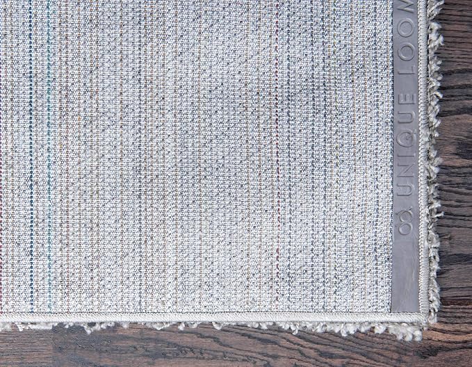 Unique Loom Solid Shag Collection Area Rug (9' x 12' Rectangle, Cloud Gray) | Modern solid area rug for living room, bedroom & dining room. Stain-resistant, easy-care, kid & pet friendly