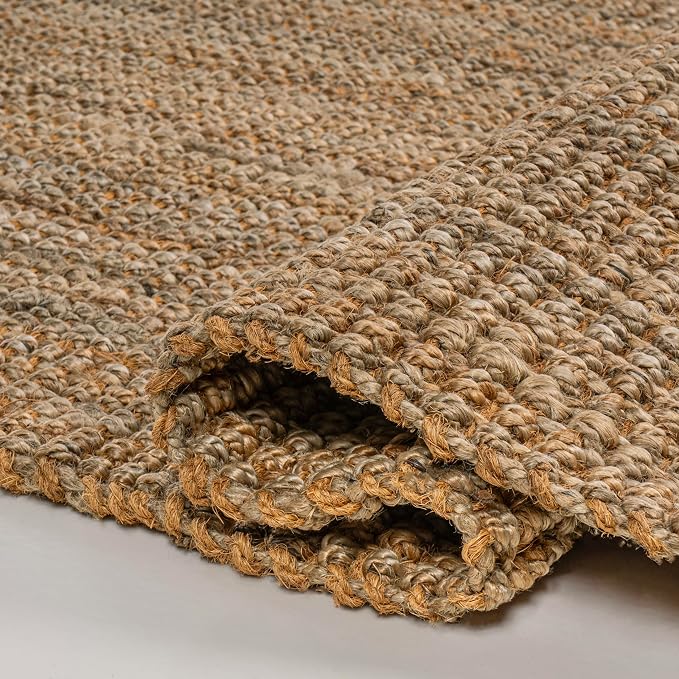 JONATHAN Y Biot Handwoven Jute Solid Natural Indoor Area Rug, 5x8, Traditional, Rustic, Farmhouse, Coastal, Easy-Cleaning for Living Room, Bedroom, Kitchen, Non-Shedding (NRF104A-5)
