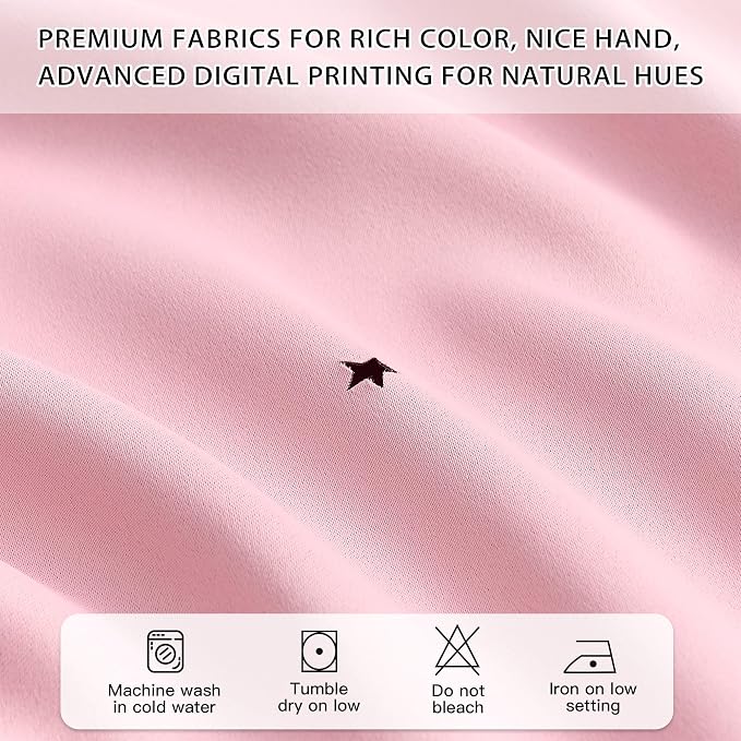 XiDi Blackout Light Pink Curtains Star with Sheer Overlay for Girls Bedroom Living Room 84 Inches Long 2 Panels Nursery Kids Princess Room Darkening Drapes Grommet Window Curtains Baby Pink 52x84