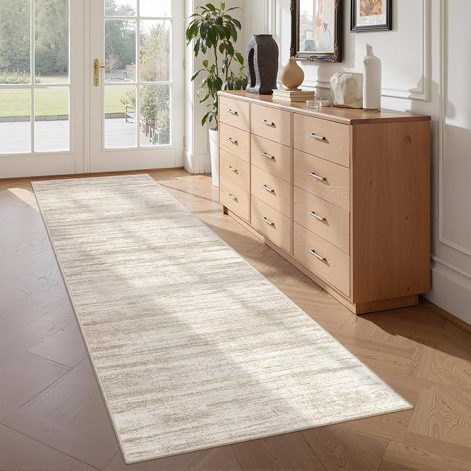 2x5 Rug Runners for Hallways Non Slip,Kitchen Rugs,Brown | Washable Rugs for Kitchen,Entryway,Bedroom,Bathroom,Nursery Room,Thin,Soft Runner Rug,Stain Resistant Indoor Carpet