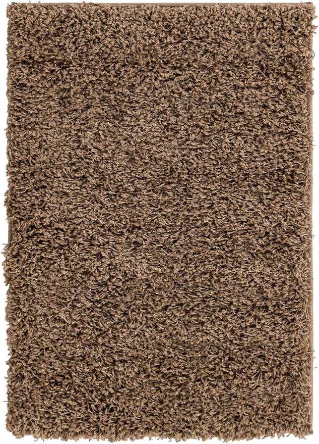 Unique Loom Solid Shag Collection Area Rug (2' 2" x 3' 1" Rectangle, Sandy Brown)