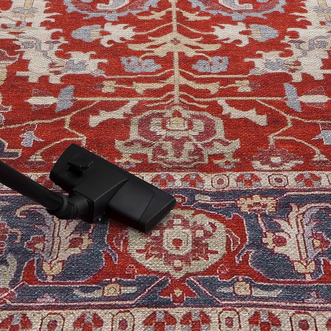 Keen Home Design 30"x84" Rug - Machine Washable Runner Rug with Non-Slip Backing, Ideal for Hallway, Entryway, Kitchen, Laundry Room - Vintage, Easy Clean, Durable, Low Pile Rug - (2'6" x 7')