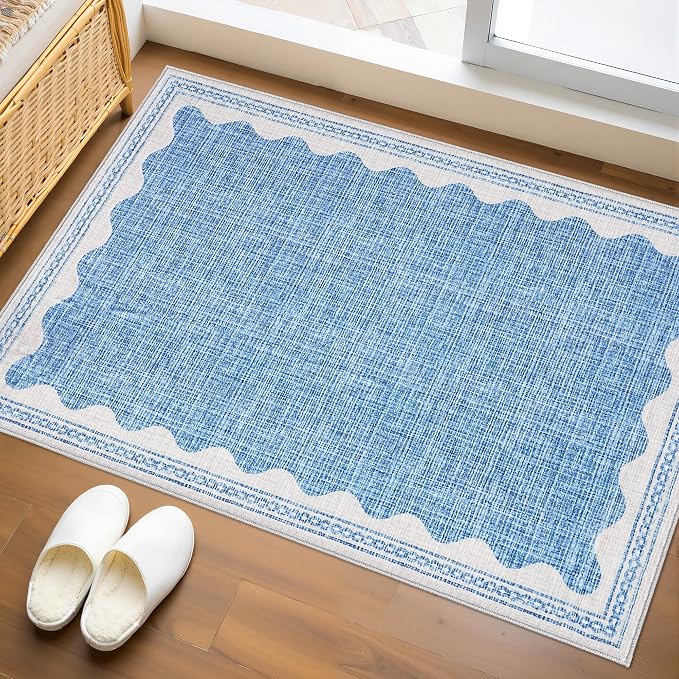 GarveeHome Scalloped Rug