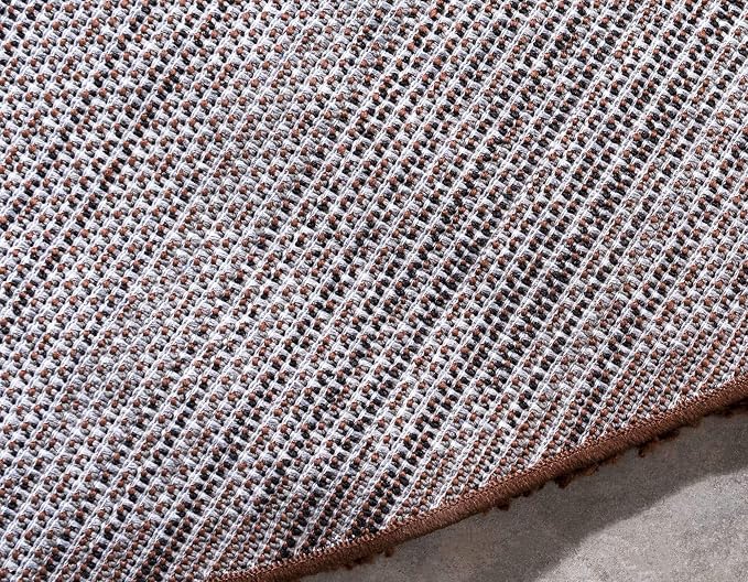 Unique Loom Solid Shag Collection Area Rug (8' Round, Chocolate Brown)