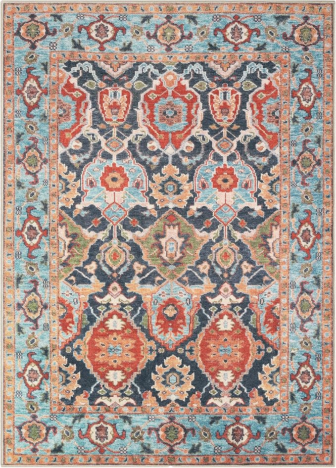 Keen Home Design 36"x60" Rug - Machine Washable Entry Rug with Non-Slip Backing, Ideal for Entryway, Kitchen, Bathroom, Laundry Room - Vintage, Easy Clean, Durable, Low Pile - (3' x 5')